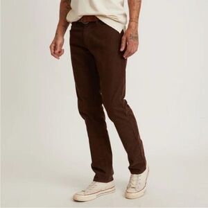 Marine Layer Cambridge Pant Slim Straight Corduroy Chocolate Brown NWT 32 x 30